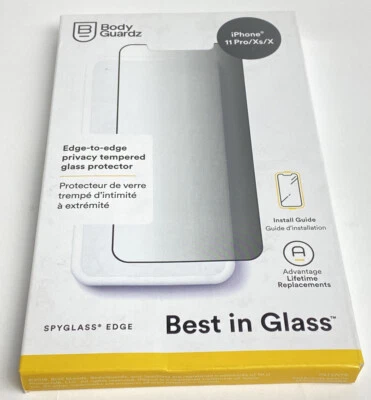 Protector de pantalla de vidrio Spyglass Edge iPhone 11 Pro XS X - 5,8" vidrio templado Foto 1 de 2