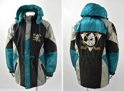 PRO PLAYER Official Ice Hockey MIGHTY DUCKS NHL Anaheim USA Vintage JACKET (XL) - Изображение 1 из 4