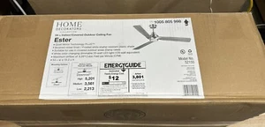 HDC Ester 54' LED Indoor/Outdoor Ceiling Brushed Nickel W/Remote&Light C4 - Picture 1 of 4