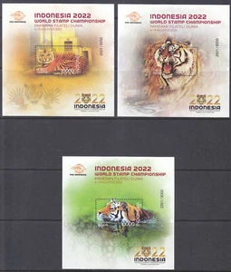 Indonesia - Indonesie Issue 2022 Perforated (SS 414/416/418) Tiger - Picture 1 of 1