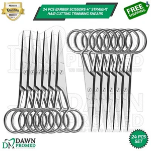 24 Piezas Tijeras de Peluquero 4" Corte de Pelo Recto Tijeras de Recortar Grado Alemán - Imagen 1 de 8