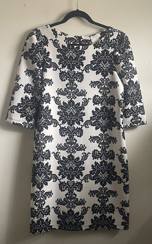 OFF WHITE Abito in guaina bianco crema Everly taglia media nero bianco crema