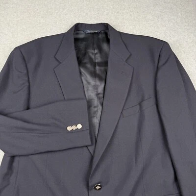 Blazer vintage Burberry azul marino con botones de moneda con logotipo plateado 48R para hombre Foto 1 de 4