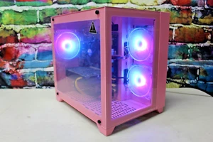 PC de escritorio para juegos rosa personalizada Intel Core i7 3,40 Quad 32 GB SSD Nvidia RTX 5060 - Imagen 1 de 9