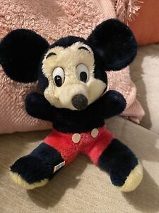 VINTAGE WALT DISNEY WORLD 1977 Mickey Mouse 12" Plush Nut Shell Stuffed Toy