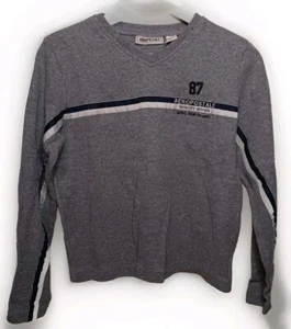 Vintage Aeropostale Thermal Sweater Shirt Pullover Medium Crewneck Stripes Y2K - Picture 1 of 4
