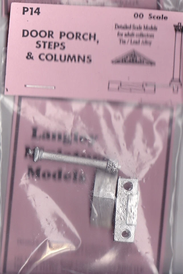 Porch Portico steps 2 Columns Part P14 UNPAINTED OO Scale Langley Models Kit - Image 1 of 1