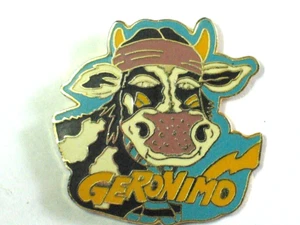 Swiss Cow Pin _ Geronimo Hippy Cow Bull Pin - Picture 1 of 2