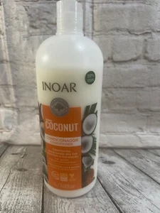 Inoar Bombar Vegan Coconut Conditioner 33.8 Fl Oz 1 Liter Nourishing Hydration - Picture 1 of 3