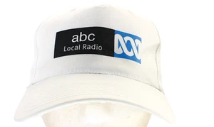 ABC Local Radio Press Reporter Employee White Costume Hat Cap ● Fast Postage - Picture 1 of 6