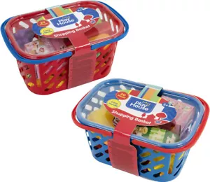 20Pc Food Shopping Basket Kids Toys Plastic Fruit Vegetables Pretend Role Play - Picture 1 of 6