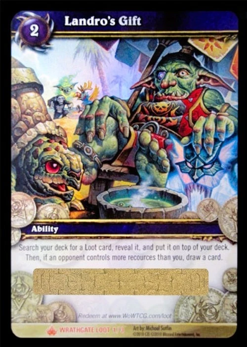WoW TCG Loot Card – Landro’s Gift – Unused/Unscratched - Bild 1 von 1