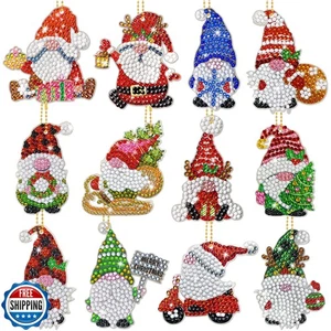 Weihnachten Diamond Painting Schlüsselanhänger Set, 5D DIY Diamond Painting Kunst Santa Gn - Bild 1 von 5