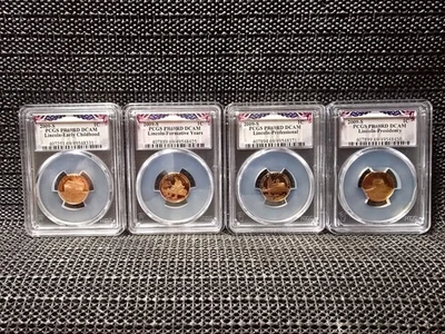 Set of 4 2009S PR69RD DCAM Lincoln 1C Early, Formative, Prof and Presidential - Image 1 of 4