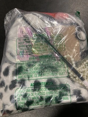 5 Pezzi Costume Halloween Dalmata Include Scialle Dalmata Guanti Rossi Nero Wh... - Immagine 1 di 4