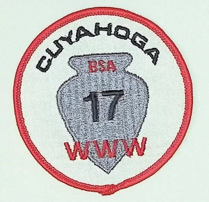 Cuyahoga Lodge 17 Greater Cleveland Council OH Patch RED Bdr (CB165) - Picture 1 of 2