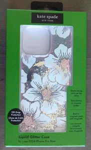 Kate Spade iPhone 16 PRO MAX Protective Case Liquid Glitter - Picture 1 of 4
