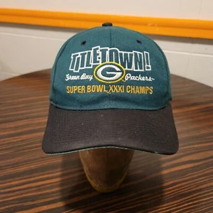 VTG Green Bay Packers Title Town Super Bowl XXXI 31 Champs Snapback Hat Cap - Picture 1 of 5