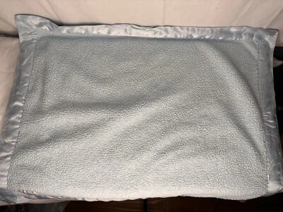 Manta de bebé azul gruesa Little Giraffe polar satinado suave niño Lovey 34x28 Foto 1 de 4