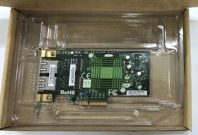 Supermicro AOC-SG-I2 Dual Port 1Gb Network Adapter PCI-Express 2.1 x4 Gigabit - Image 1 of 4