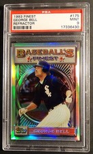1993 93 GEORGE BELL FINEST REFRACTOR #175 WHITE SOX PSA 9   POP 61  (224)
