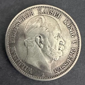 1880 A German State Prussia 2 Mark Silver Coin ⁑  Toned⁑ Ships Free - Picture 1 of 2