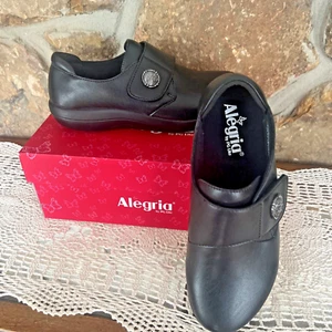Scarpa donna nuova Algeria Spright nera liscia - taglia 37 taglia 7-7,5 nuova con scatola comoda - Foto 1 di 10