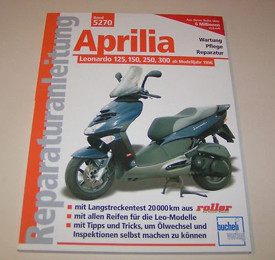 Manuale Di Riparazione - Aprilia Leonardo 125 / 150 / 250 / 300 - Dal 1996 - Immagine 1 di 2