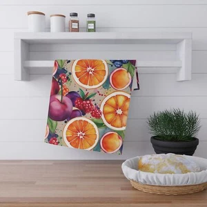 Fruit Kitchen Towels, Kitchen Dish Cloths, Summer Decor, Cotton Towels, Gift - Picture 1 of 13