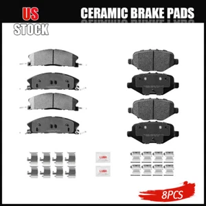 Pastillas de freno delanteras y traseras de cerámica con hardware aptas para Ford Flex Taurus SHO MKT - Imagen 1 de 6