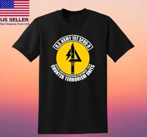 US Army Special Forces Counter Terrorism Units Men's Black Size S-5XL - Picture 1 of 1
