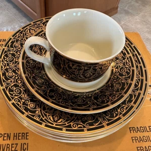 Mikasa VICTORIAN EBONY Fine China 5pc Settings/20pc or 19pc See Explanation - Picture 1 of 6