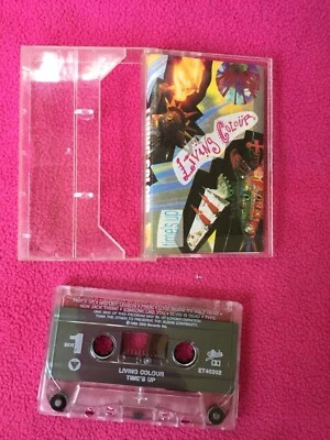 VINTAGE audio music CASSETTE hard rock LIVING COLOUR time's up BIG HAIR - Image 1 of 2