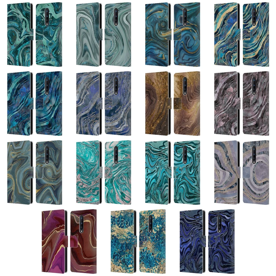 OFFICIAL LEBENSART GEO LIQUID MARBLE LEATHER BOOK CASE FOR BLACKBERRY ONEPLUS - Image 1 of 4