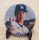 3" Button Badge Pin ~ SHOHEI OHTANI ~ Los Angeles Dodgers ~ NEW ~ B