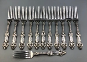 Old Orange Blossom by Alvin Sterling set of 12 Dinner Forks 7.5", mono A - Picture 1 of 11