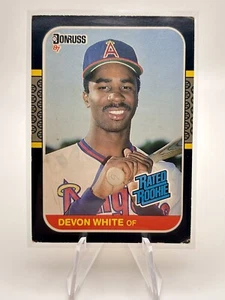 Tarjeta de béisbol 1987 Donruss #38 Devon White Rookie RC California Angels MLB - Imagen 1 de 2