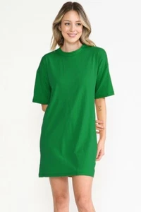 Long Green T-shirt Dress - Picture 1 of 3