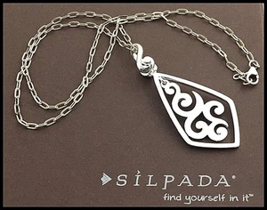"Collar colgante oscilante decorativo de plata esterlina .925 SILPADA - 18" - Imagen 1 de 5