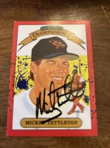 Mickey Tettleton Signed 1990 Donruss Diamond King #5 Baseball Card