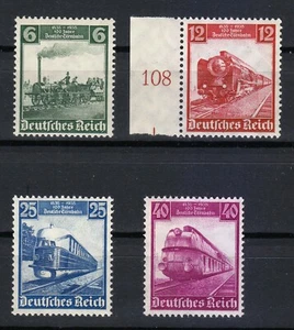 Deutschland 1935 postfrisch Mi 580-583 Sc 459-462 Jahrhundert Eisenbahn in Deutschland / 108 ** - Bild 1 von 2