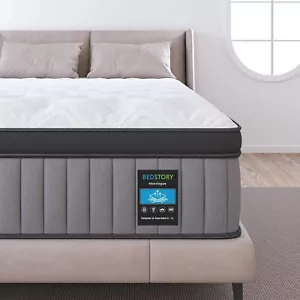BedStory Hybrid Mattress Firm Memory Foam Pocket Coils for Pain Relief T/F/Q/K - Picture 1 of 8