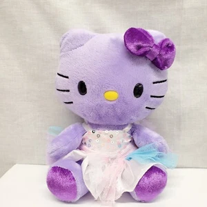 Build A Bear Púrpura Peluche 8” Pequeño Fry Hello Kitty 2012 Vestido de Lentejuelas ¡Lindo! - Imagen 1 de 10