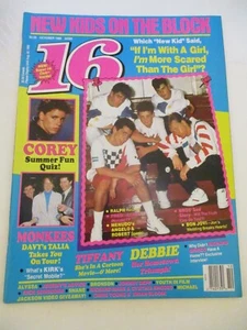 New Kids on the Block, Debbie Gibson, Richard Grieco - 16 Magazine 1989 - Picture 1 of 12