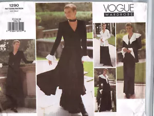 OOP Vogue 1290 Armario Costura Patrón Misses 12 14 16 - Imagen 1 de 2