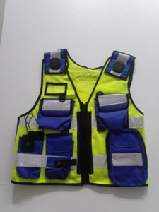 Chaleco de seguridad chaleco de advertencia hombre chaleco amarillo azul - Pielini material reflectante nuevo - Imagen 1 de 5