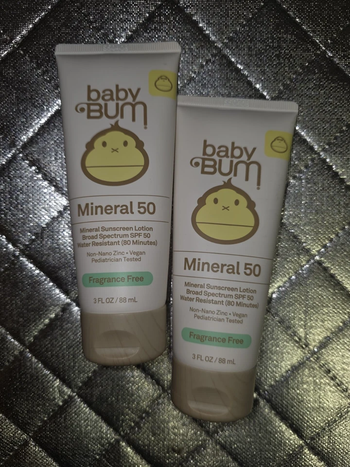 Baby Bum Mineral Protector Solar Loción FPS 50 - 3 OZ Lote de 2 Foto 1 de 1