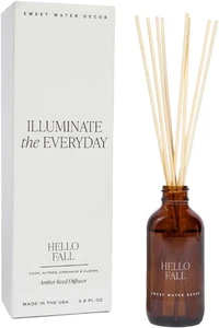 Hello Fall Reed Diffuser Set - Hot Cider, Cinnamon, Cloves, Apple, and Nutmeg Fa - Picture 1 of 9