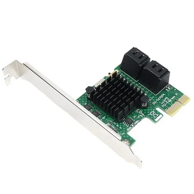 PCI Express SATA3.0 Extender PCI-E X1/X4/X8/X16 4 Port Converter Card Adapter 1X - Image 1 of 4