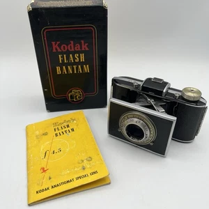 1938 Kodak Flash Bantam Anastar f:4.5 48mm Folding Camera - Shutter Works - Picture 1 of 20